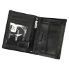 Albatross E-02 fekete férfi bőr pénztárca 9.5 x 12.5 x 2.5 cm