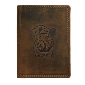   Giorgio Carelli igazolványtartó, kártyataró vaddisznó mitával, 10 x 14 cm