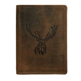   Giorgio Carelli bőr igazolványtartó, kártyatartó szarvas fej mitával 10 x 14 cm