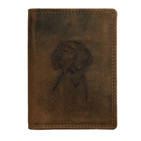   Giorgio Carelli bőr igazolványtartó, kártyatartó vizsla mintával 10 x 14 cm