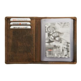   Giorgio Carelli bőr igazolványtartó, kártyatartó vizsla mintával 10 x 14 cm