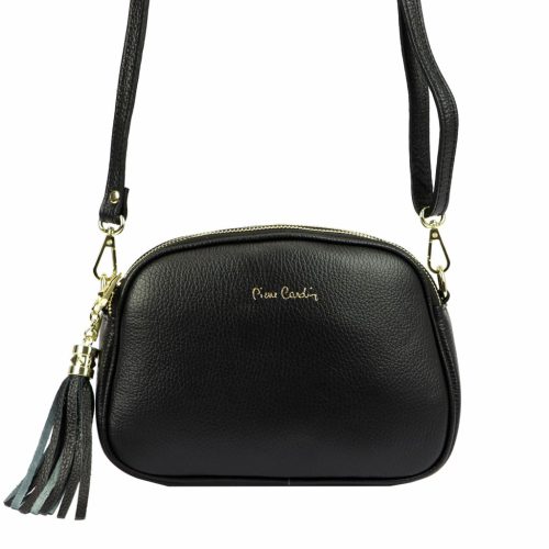 Pierre Cardin 4500 FTT fekete női bőr válltáska 23.5 x 16.5 x 9 cm