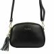 Pierre Cardin 4500 FTT fekete női bőr válltáska 23.5 x 16.5 x 9 cm
