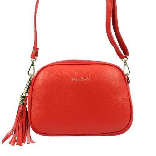 Pierre Cardin 4500 FTT piros női bőr válltáska 23.5 x 16.5 x 9 cm