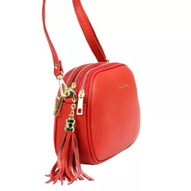   Pierre Cardin 4500 FTT piros női bőr válltáska 23.5 x 16.5 x 9 cm
