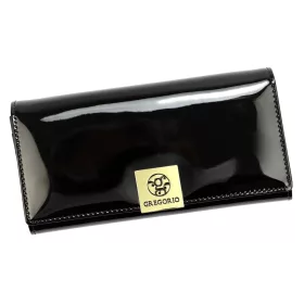   Gregorio LS-102 fekete női bőr pénztárca 18.5 x 10 x 3.5 cm