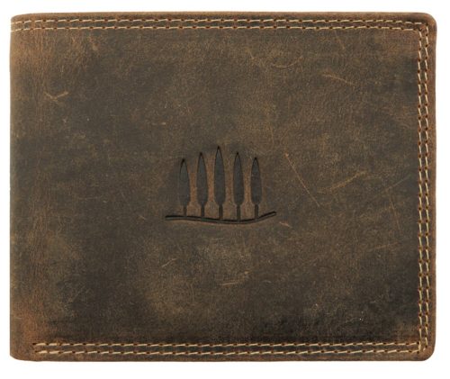 Giorgio Carelli fa motívumos férfi bőr pénztárca RFID védelemmel, 12 × 9,5 cm 