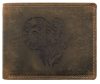 Giorgio Carelli muflon fej motívumos férfi bőr pénztárca RFID védelemmel, 12 × 9,5 cm 