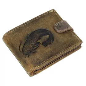   Giorgio Carelli horgász bőr pénztárca harcsa motívummal, RFID