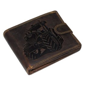   Giorgio Carelli bőr pénztárca traktor motívummal, RFID védelemmel