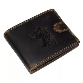   Giorgio Carelli bőr pénztárca lófej motívummal, RFID védelemmel