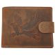 Giorgio Carelli fácán motívumos bőr pénztárca, RFID védelemmel 11,5 x 8,5 cm