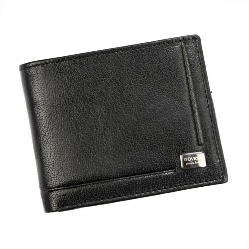 Rovicky CPR-021-BAR RFID fekete férfi bőr pénztárca 11 x 8.8 x 2.2 cm