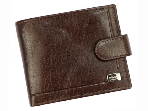 Rovicky CPR-022-BAR RFID barna férfi bőr pénztárca 11 x 9.5 x 2 cm