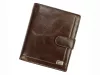 Rovicky PC-102L-BAR RFID barna férfi bőr pénztárca 10.5 x 12.5 x 2.5 cm