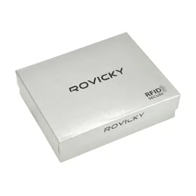   Rovicky PC-102L-BAR RFID barna férfi bőr pénztárca 10.5 x 12.5 x 2.5 cm