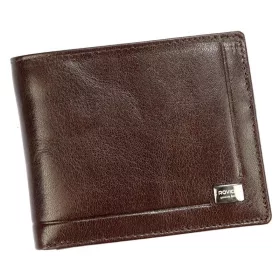  Rovicky sötétbarna férfi bőr pénztárca RFID védelemmel 12×9 cm
