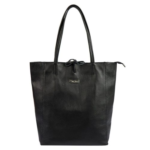 MiaMore 01-014 Z fekete női bőr válltáska 40 x 38 x 13 cm