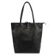 MiaMore 01-014 Z fekete női bőr válltáska 40 x 38 x 13 cm
