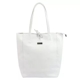   MiaMore 01-014 Z fehér női bőr válltáska 40 x 38 x 13 cm