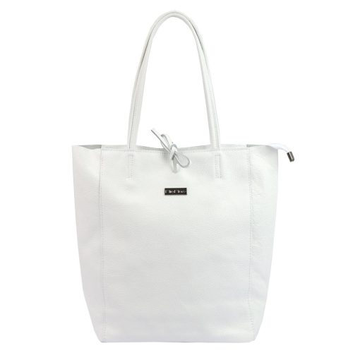MiaMore 01-014 Z fehér női bőr válltáska 40 x 38 x 13 cm