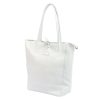 MiaMore 01-014 Z fehér női bőr válltáska 40 x 38 x 13 cm