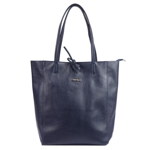 MiaMore 01-014 Z sötétkék női bőr válltáska 40 x 38 x 13 cm