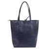 MiaMore 01-014 Z sötétkék női bőr válltáska 40 x 38 x 13 cm