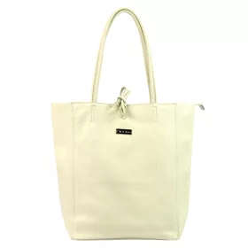 MiaMore 01-014 Z krém női bőr válltáska 40 x 38 x 13 cm