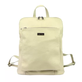  MiaMore 01-015 olasz bézs női bőr hátizsák 30 x 37 x 15 cm