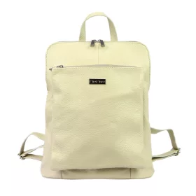   MiaMore 01-015 olasz bézs női bőr hátizsák 30 x 37 x 15 cm
