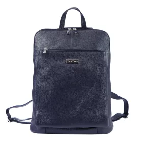   MiaMore 01-015 olasz navy női bőr hátizsák 30 x 37 x 15 cm