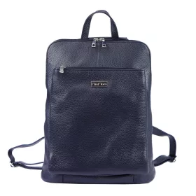   MiaMore 01-015 olasz navy női bőr hátizsák 30 x 37 x 15 cm