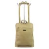 MiaMore 01-015 olasz bézs női bőr hátizsák 30 x 37 x 15 cm