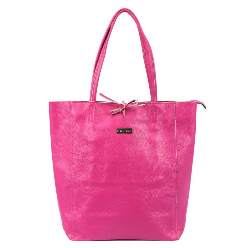 MiaMore 01-014 Z magenta női bőr válltáska 40 x 38 x 13 cm