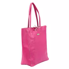   MiaMore 01-014 Z magenta női bőr válltáska 40 x 38 x 13 cm