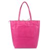 MiaMore 01-014 Z magenta női bőr válltáska 40 x 38 x 13 cm
