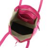 MiaMore 01-014 Z magenta női bőr válltáska 40 x 38 x 13 cm