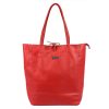 MiaMore 01-014 Z piros női bőr válltáska 40 x 38 x 13 cm