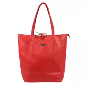 MiaMore 01-014 Z piros női bőr válltáska 40 x 38 x 13 cm