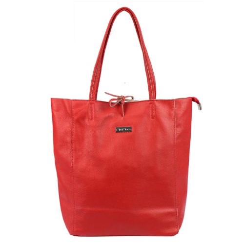MiaMore 01-014 Z piros női bőr válltáska 40 x 38 x 13 cm