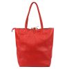 MiaMore 01-014 Z piros női bőr válltáska 40 x 38 x 13 cm