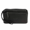 Pierre Cardin YS12 28001 fekete férfi marhabőr övtáska 22 x 14 x 8 cm