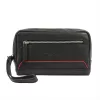 Pierre Cardin YS12 fekete-piros férfi bőr autóstáska 24 x 14 x 5 cm