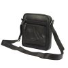 Pierre Cardin YS12 fekete bőr oldaltáska, válltáska 24 x 29 x 10 cm