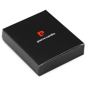   Pierre Cardin TILAK77 10 fekete férfi bőr pénztárca 9 x 8.5 x 2 cm