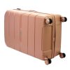 Jony rosegold 5 részes keményfalú bőrönd szett, kozmetikai táskával 30/53/55/67/77 cm