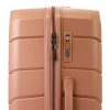 Jony rosegold 5 részes keményfalú bőrönd szett, kozmetikai táskával 30/53/55/67/77 cm