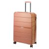 Jony rosegold 5 részes keményfalú bőrönd szett, kozmetikai táskával 30/53/55/67/77 cm