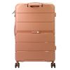 Jony rosegold 5 részes keményfalú bőrönd szett, kozmetikai táskával 30/53/55/67/77 cm